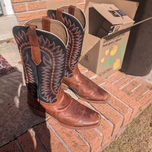 Ariat Black and Brown Embroidered Western Boots